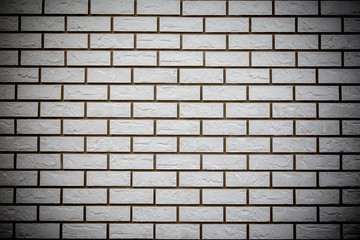 Obraz premium Brick wall. White stone brick texture background