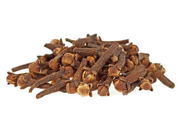 Spice cloves isolated on a white background