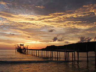 Fototapeta na wymiar Sunset View On The Beach
