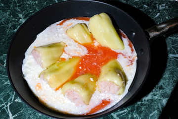 cooking stuffed pepper