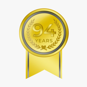 94 years anniversary coin gold Certification Congratulation Awar
