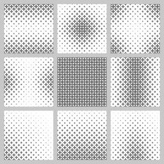 Black and white vector star pattern design set