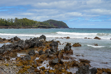 rocks ocean coastline