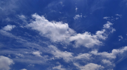 Blue sky with clouds background