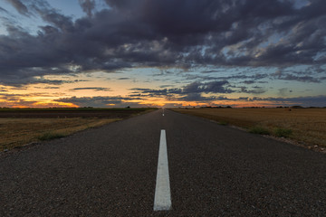 Straight road to nowhere, just follow the line