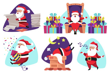christmas cartoon santa claus collection