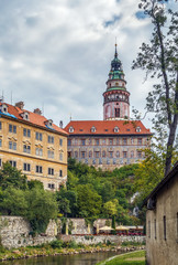 Fototapeta na wymiar View of Cesky Krumlov castle tower