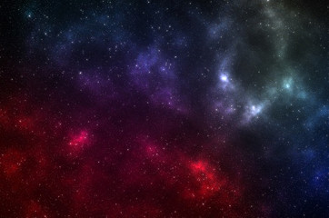 Fototapeta na wymiar Colorful nebula in deep space illustration background