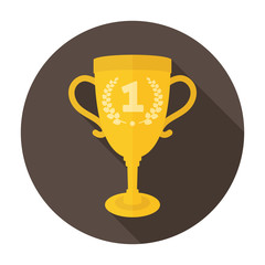 Trophy Cup Icon Flat