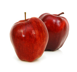 Ripe red apple. Isolated on a white background.