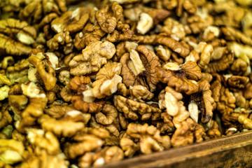 Big pile of walnuts