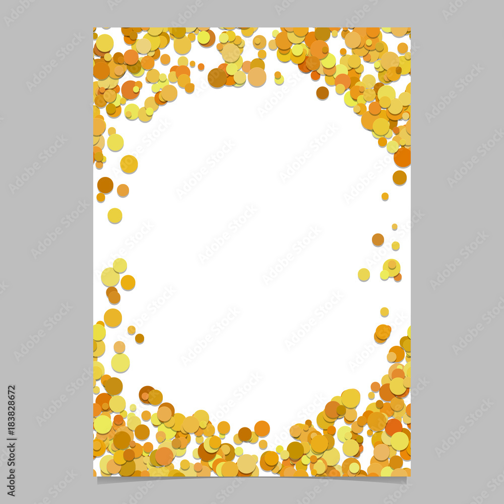 Poster geometrical chaotic dot pattern brochure background template - trendy vector blank flyer border desi