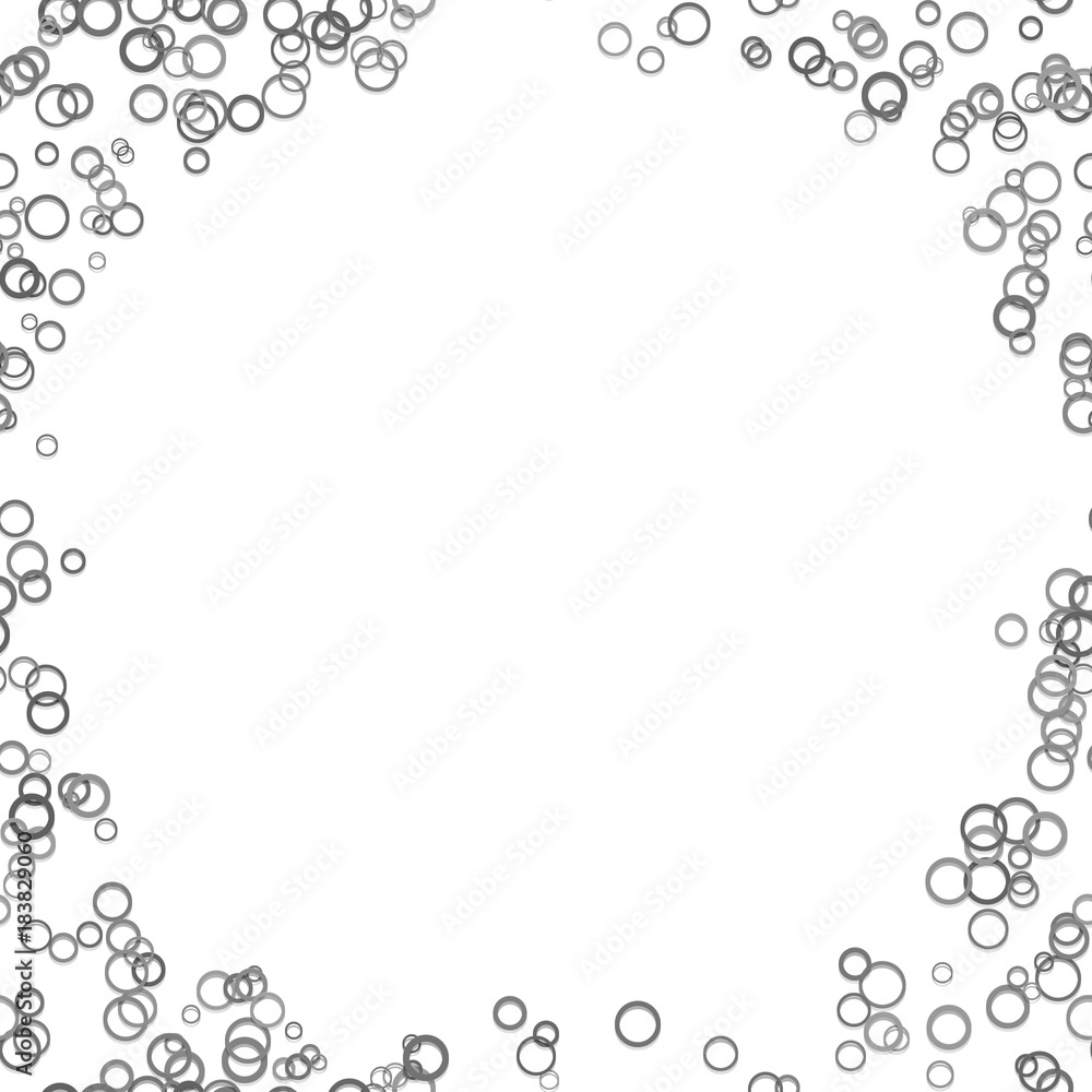 Poster modern chaotic circle background - trendy vector design from circles with shadow effects
