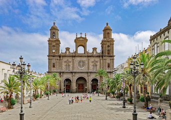 Las Palmas De Gran Canaria - Kathedrale Santa Ana - Vegueta - obrazy, fototapety, plakaty
