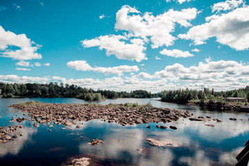 Lake with stones in Sweden