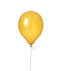 Single big gold yellow latex balloon for birthday
