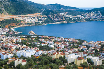 Kalkan, provinces of Antalya, Turkey -March 12, 2014:city and port of Kalkan on the Mediterranean coast of Turkey, province of Antalya.