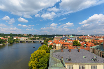 Fototapeta na wymiar Prague CityScape as seen from Old Town Bridge Tower,Prague