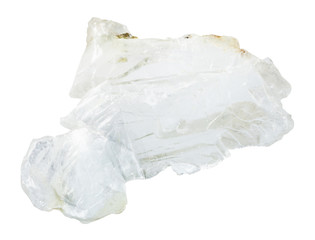 rough layer of Brucite stone isolated on white