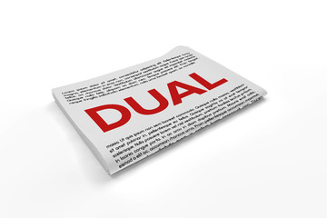 Dual on Newspaper background