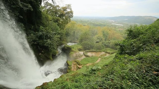 waterfall in the mountains, edessa greece