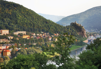 Fototapeta na wymiar Panoramic view of Usti nad Labem. Czech Republic