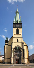 Fototapeta na wymiar Church of Assumption of Virgin Mary in Usti nad Labem. Czech Republic
