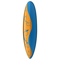 Isolated surfboard illustration