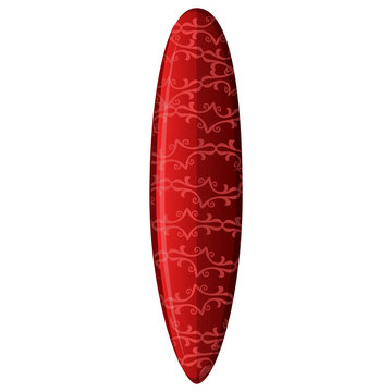 Isolated surfboard illustration