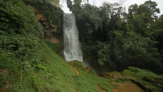 waterfall in the mountains, edessa greece