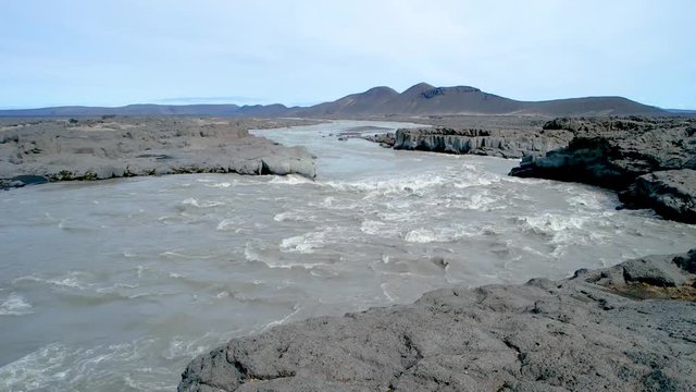 Glacier river Jokulsa a Fjollum nearby Askja in Vatnajokull National Park on Iceland
