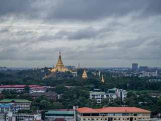 Fototapeta na wymiar Skyline of Yangon