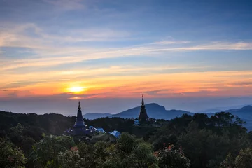 Fotobehang Landscape of Doi inthanon national park, Chiangmai province, Thailand. © Nakornthai