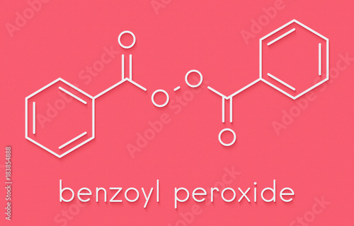 Benzoyl Peroxide Acne Treatment Drug Molecule Also Used To Dye