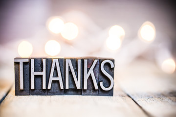 Thanks Concept Vintage Letterpress Type Theme