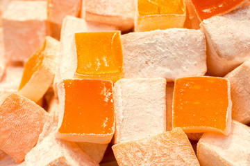 Traditional style turkish delight sweets