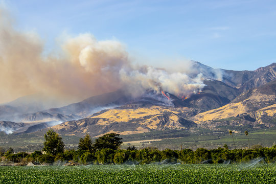 Thomas Fire Above Fillmore Ventura County Mountains