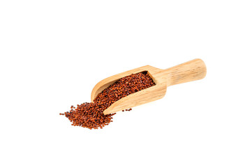 Red Quinoa seeds on white background