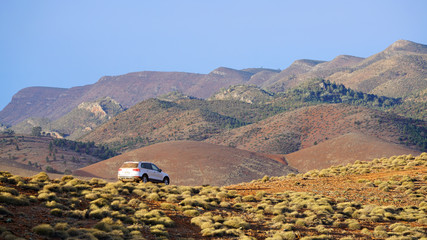 Views of driving through the Flinders Ranges, South Australia