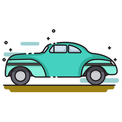 classic car icon set