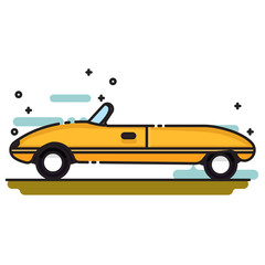 classic car icon set