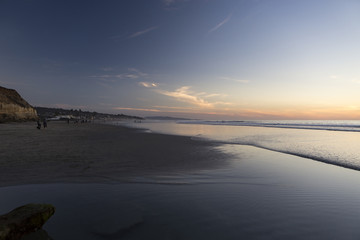 View of Dog Beach in Del Mar, California