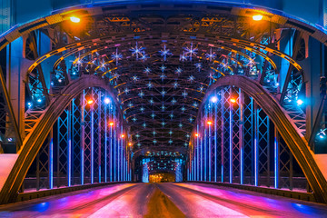 Obraz premium Saint Petersburg. Bridges of Petersburg. Bridges and canals in St. Petersburg. Night Petersburg.