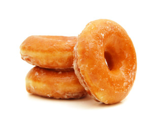 sugary donut isolated on a white background