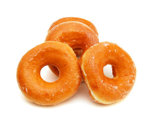 sugary donut isolated on a white background