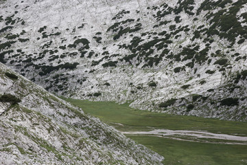 rock face in the austrian alps 
