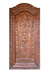 gorgeous old wooden door isolated