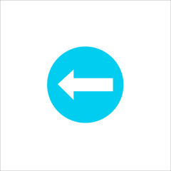 Road sign. Left arrow