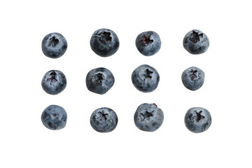 Blueberries on white isolated background