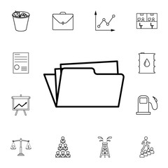 line folder Icon. Set of business element. Premium quality graphic design. Signs, outline symbols collection, simple thin line icon for websites, web design, mobile app